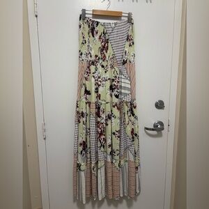 Jaase Multicolor Floral Patchwork Maxi Dress